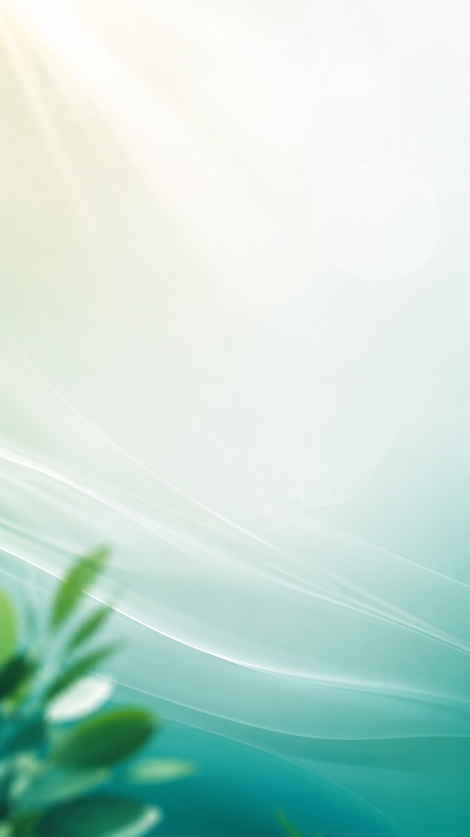 Serene abstract waves and soft leaves