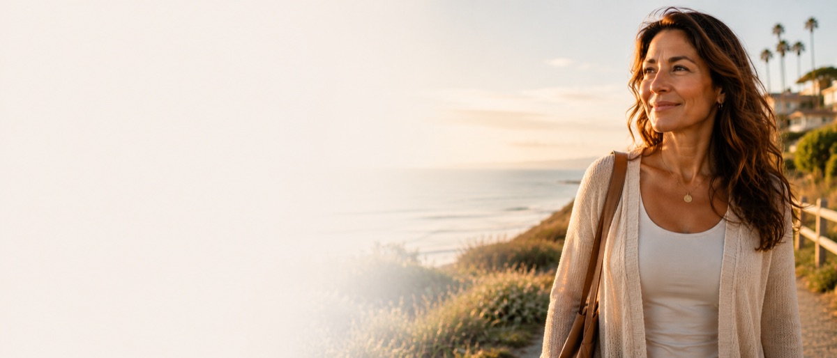 A coastal stroll in golden-hour light