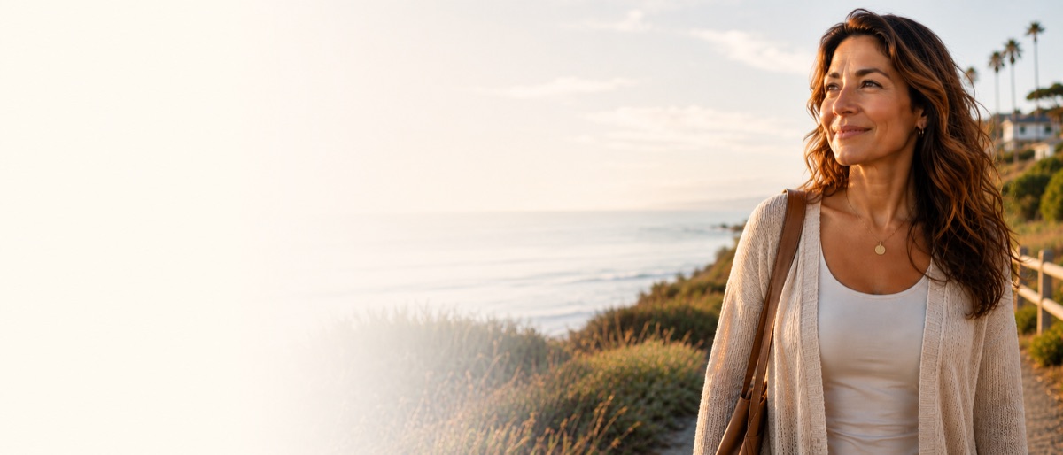 A calm walk along a Southern California coastal path